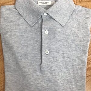 New SuitSupply Polo Short Sleeve Cotton and Silk Shirt XL